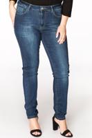 Yoek Jeans met contrasterend stiksel | Indigo | Maat 54