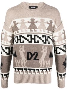 DSQUARED2 pull à motif en jacquard - Tons neutres