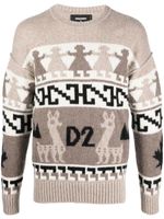 DSQUARED2 pull à motif en jacquard - Tons neutres - thumbnail