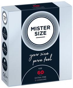 MISTER SIZE 60 - Ruimere XL Condooms Ultradun 3 stuks