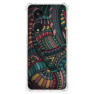 OPPO Reno8 T 5G Doorzichtige Silicone Hoesje Aztec OPPO Reno8 T 5G Doorzichtige Silicone Hoesje Aztec