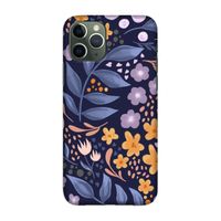 Flowers with blue leaves: Volledig geprint iPhone 11 Pro Hoesje
