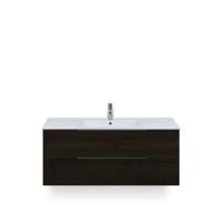 Seville Badmeubelset 120 cm - 2 laden Black Oak Edge greep - Wastafel Enjoy Enkel