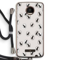 Miauw: Motorola Moto Z Force Transparant Hoesje met koord Miauw: Motorola Moto Z Force Transparant Hoesje met koord