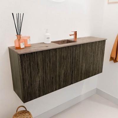 Toiletmeubel Mondiaz Joya Dlux | 100 cm | Meubelkleur Shadow | Faye wastafel Arena Wasbak Midden | 1 kraangat