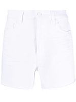 PAIGE short en jean à patch logo - Blanc