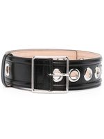 Alexander McQueen ceinture à détails d'œillets - Noir