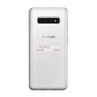 uzelf graag zien: Samsung Galaxy S10 4G Transparant Hoesje
