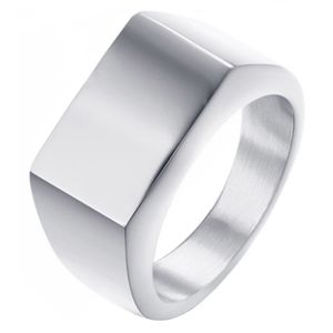 Edelstaal zegelring Zilverkleurig van Mendes Jewelry-21mm