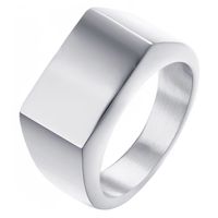 Edelstaal zegelring Zilverkleurig van Mendes Jewelry