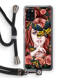 Lady Moth: Samsung Galaxy A31 Transparant Hoesje met koord
