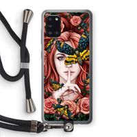 Lady Moth: Samsung Galaxy A31 Transparant Hoesje met koord