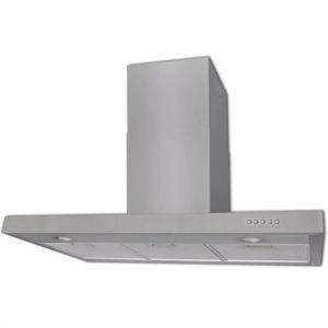 VidaXL Afzuigkap plat 900 mm roestvrij staal