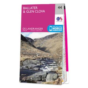 Wandelkaart - Topografische kaart 044 Landranger Ballater & Glen Clova