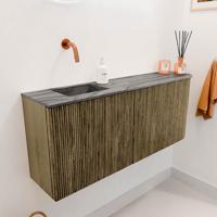 Toiletmeubel Mondiaz Joya Dlux | 101.6 cm | Meubelkleur Dusk | Faye wastafel Sombra Wasbak Links | Zonder kraangat(en)