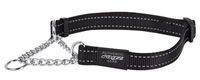 Rogz for dogs Fanbelt halfslip halsband zwart - thumbnail