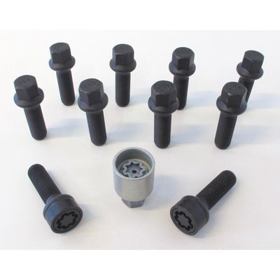 H&R Wielboutenset bolkonisch R14 M14x1.50 - Lengte 35mm - Zwart - 10 stuks (bv. Mercedes, VW T4) - i HRB1453502SET