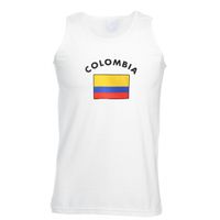 Witte heren tanktop Colombia 2XL  - - thumbnail