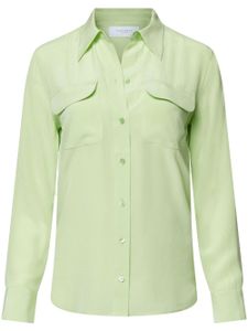 Equipment chemise en soie à poches poitrine - Vert