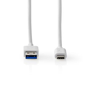 Nedis USB-Kabel | USB 3.2 Gen 2 | USB-A Male naar USB-C Male | 10 Gbps | 1 m | 1 stuks - CCGW61650WT10 CCGW61650WT10