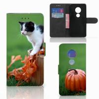 Motorola Moto G7 Play | Telefoonhoesje | Met pasjeshouder | Kitten
