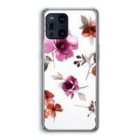 Geschilderde bloemen: Oppo Find X3 Pro Transparant Hoesje