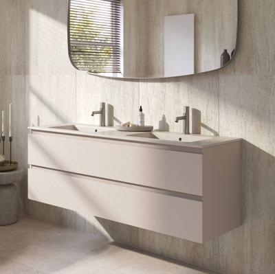 Ben Tendenza voorgemonteerd badmeubel incl. mat beige keramische wastafel 142,7x46x51,5cm zand