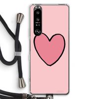Hartje: Sony Xperia 1 III Transparant Hoesje met koord