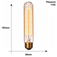 E27 40W Retro Edison gloeilamp gloeidraad Vintage ampul gloeilamp AC 220V(T185 Filament)