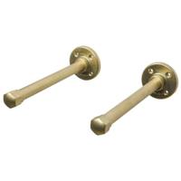 Stalen plankdrager buis messing look 22,5cm - 2 stuks