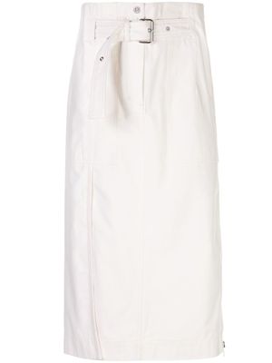 3.1 Phillip Lim jupe mi-longue à taille ceinturée - Blanc
