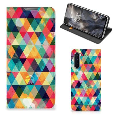 OnePlus Nord | Hoesje met Magneet | Geruit