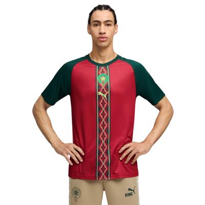 PUMA Marokko Pre-Match Trainingsshirt 2026-2028 Rood Groen Wit