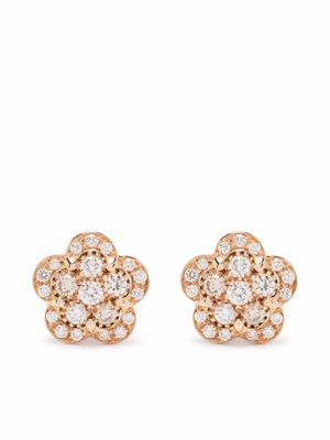 Pasquale Bruni puces d'oreilles Figlia Dei Fiori en or rose 18ct ornées de diamants