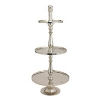 Etagère met 3 niveaus van metaal, 97 cm hoog, Ø 25/34/42 cm