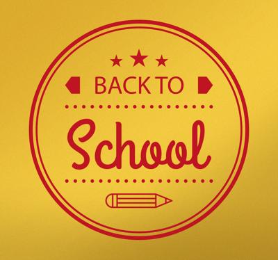 Muursticker cirkel back to school Muursticker cirkel back to school