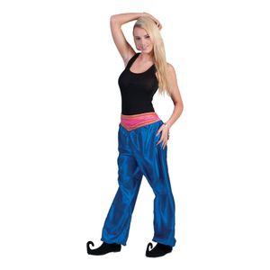 Blauwe 1001 nacht broek voor dames One size  -