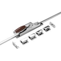 De Oude Deurklink Deur Espagnolet retro palissander met stangenset nikkel