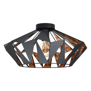 EGLO Carlton 6 Plafondlamp - E27 - Ø 47 cm - Zwart/Koper