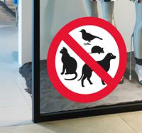 Muursticker bord geen dieren toegestaan - thumbnail