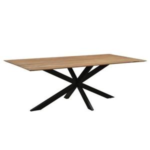 Livingfurn Eettafel Oslo Acasia Spider 200cm Acasia | Gecoat Staal
