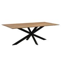 Livingfurn Eettafel Oslo Acasia Spider 200cm Acasia | Gecoat Staal