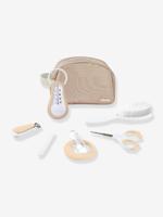 Toiletartikelen etui en 7 benodigdheden / toebehoren beige