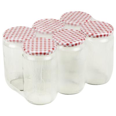 Weckpotten/inmaak potten - 6x - glas - 720 ml - metalen schroefdeksel Weckpotten/inmaak potten - 6x - glas - 720 ml - metalen schroefdeksel