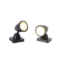 Kerstdorp accessoires LED spot lampen 2 stuks