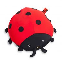 Cuddlebug knuffelkussen Lady Bug 30 x 30 cm rood - thumbnail