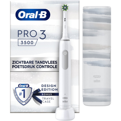 Oral-B PRO 3 3500 White Stripe Design Edition + Reisetui