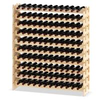 Wijnrek van Hout Stapelbaar Flessenrek voor 120 Flessen Wijnrek met 10 Niveaus 120 x 29 x 128 cm