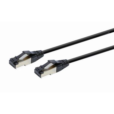 S/FTP Cat8 patchkabel LSZH, zwart 1 meter