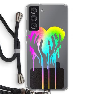 Hold My Heart: Samsung Galaxy S21 FE Transparant Hoesje met koord